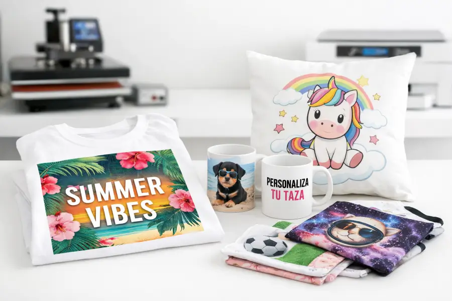 Objetos de sublimación  con impresora y plancha d calor 