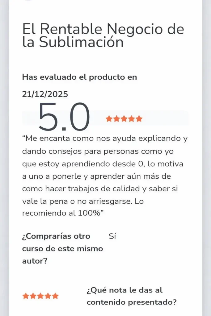 Trabajos realizados con el curso El Rentable Negocio de la Sublimación