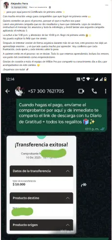 opiniones del desafío vende con IA en Facebook de alumnos del reto