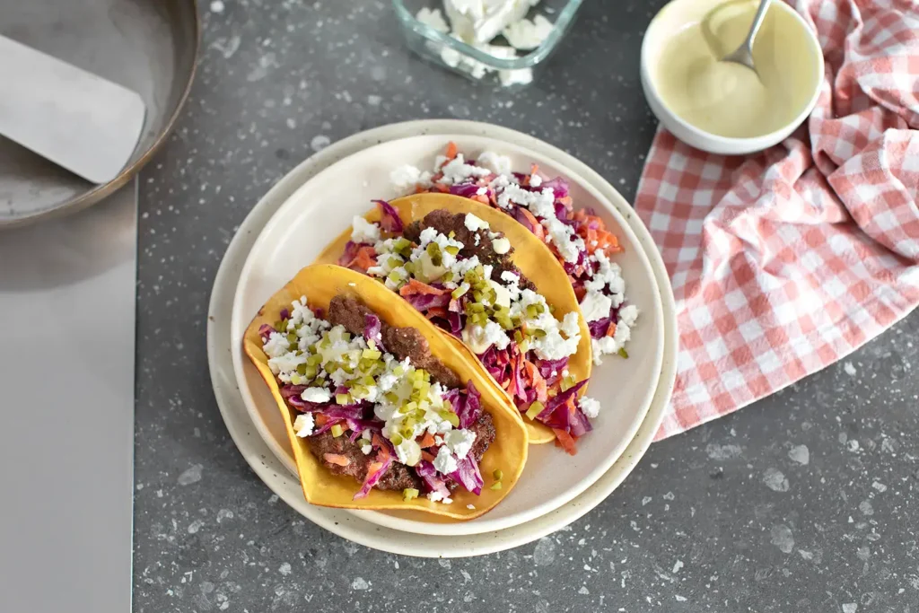 Smash tacos saludables con verduras y proteína estilo Método SANO