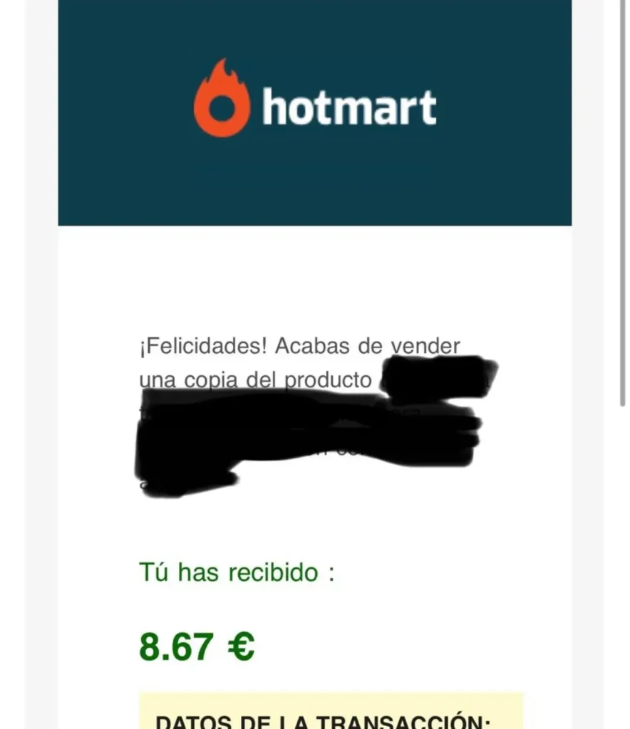 Captura real de una comisión generada dentro del sistema Partner 360
